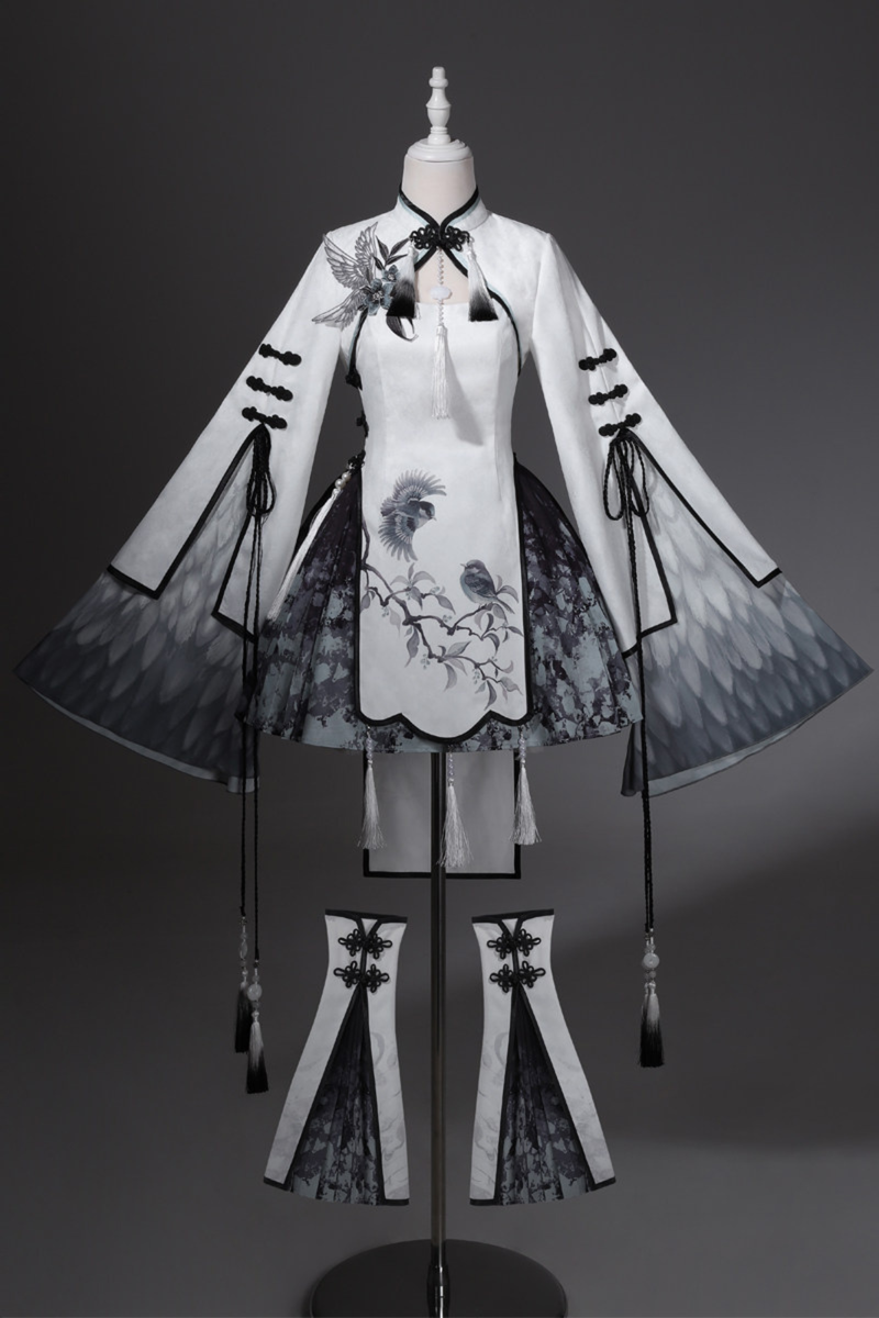 Chinese Big Sleeve Cape + Shirt + Long Skirt + Waist Belt + Chinese Top + Skirt + Camisole Dress + Leg Warmers