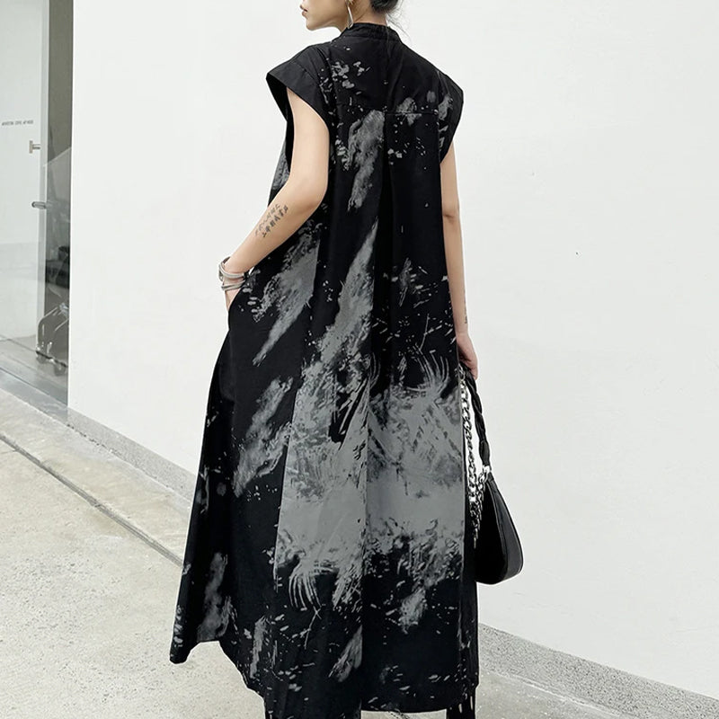 Gothic Midi Dress Black