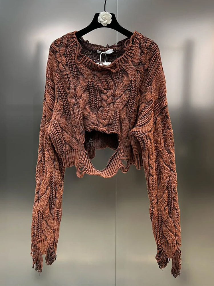 Knitted Sweater Brown