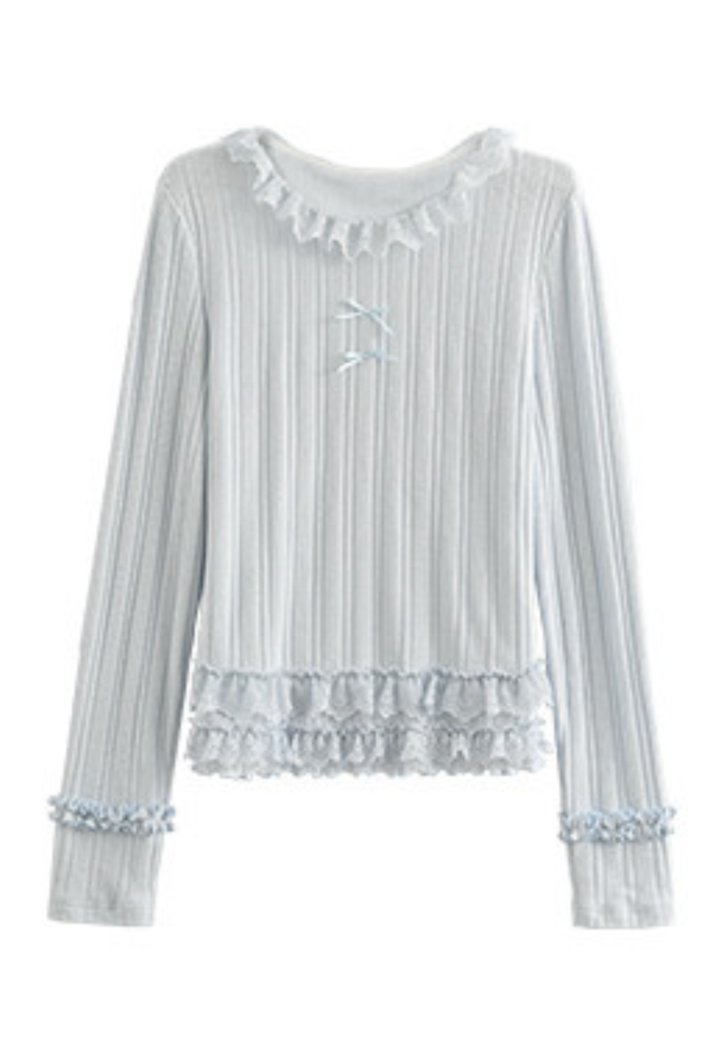 Ribbon Ruffle Slim Top
