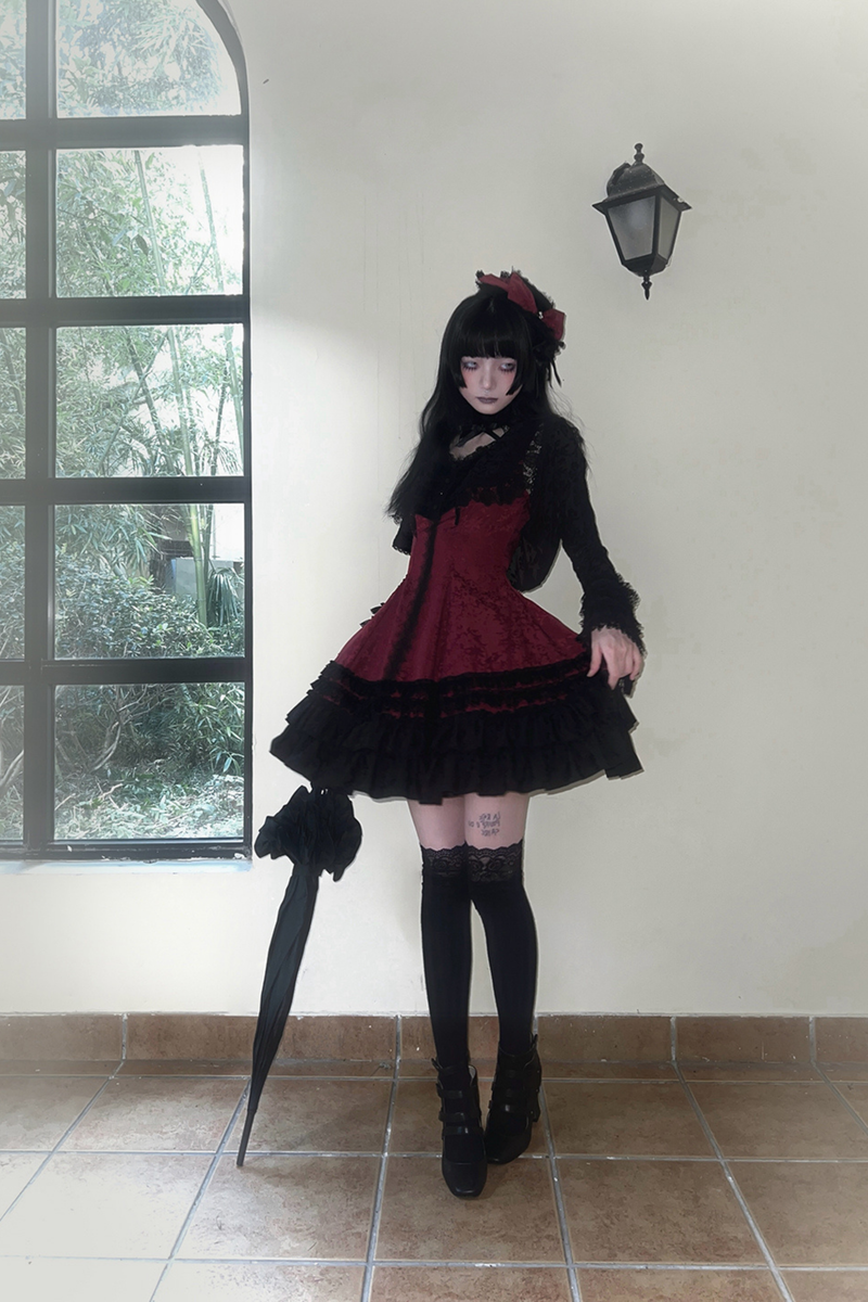 Dark Tailored Slim Gothic Lolita Dress + Outerwear