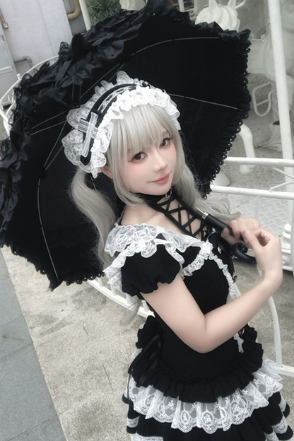 Gothic Doll Dress + Pants + Hairband