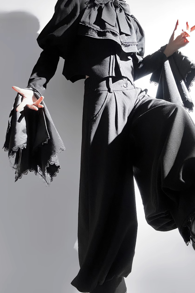 Retro Gothic Lolita Jacket + Pants