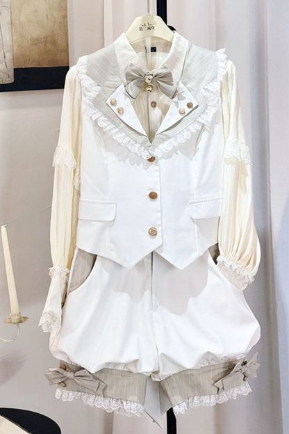 [pre-order Deadline: April 25] Castle Prince Candy Lolita Vest + Shirt + Pants + Ribbon + Hat