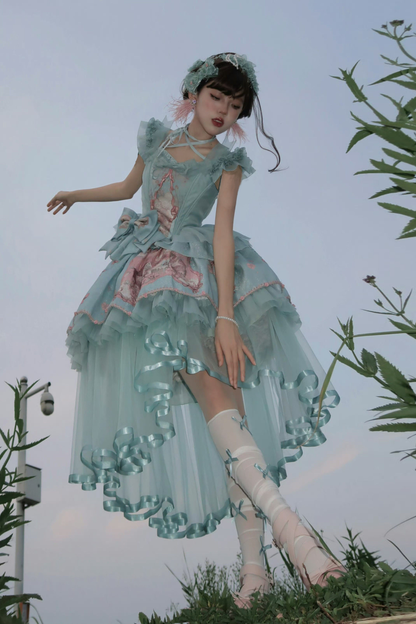Dreamcore Ballet Lolita Top + Skirt