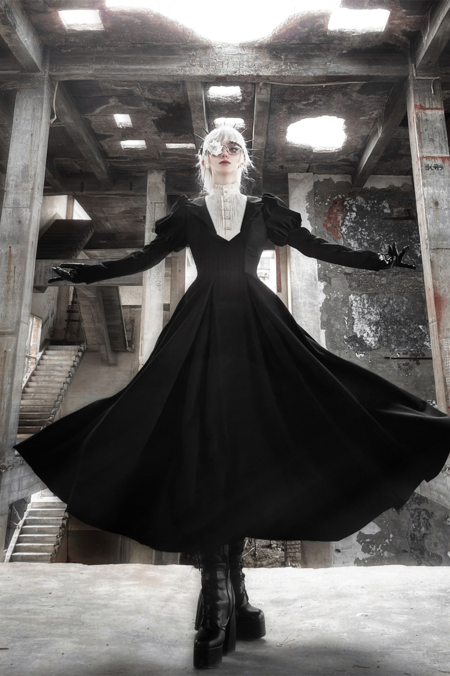 Gothic Flared Long Lolita Dress