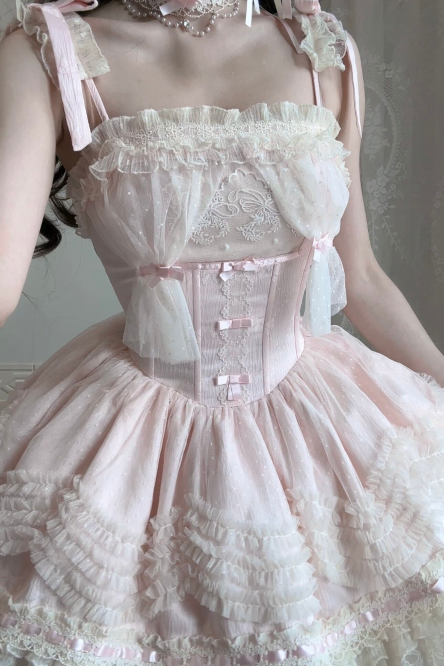 Sweet Jenny Lolita Jumper Skirt + Necklace + Hat + Headband