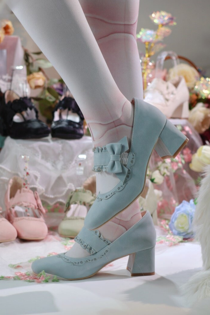 Butterfly Mid Heel Lolita Shoes