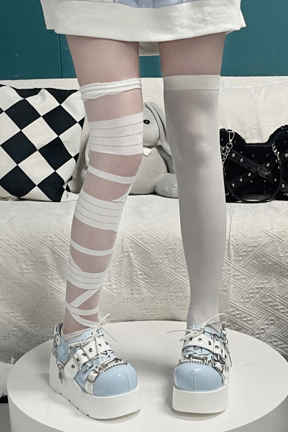 Lantern Angel Bone Platform Shoes