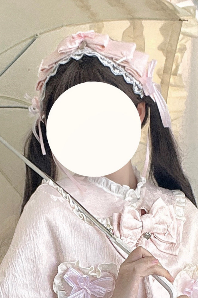 Layered Ruffle Sweet Princess Lolita Jumper Skirt + Tail + Headband + Cape + Bonnet