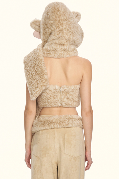 Little Milk Leopard Top + Pants + Hat + Belt