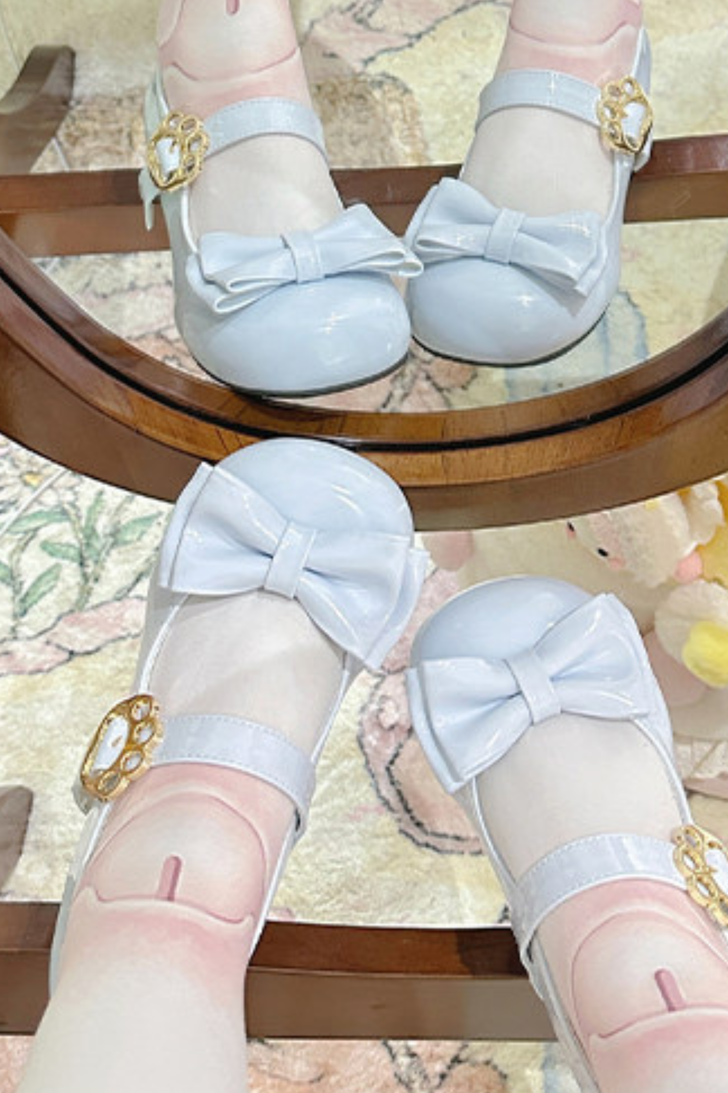 Glossy Ribbon Lolita Shoes