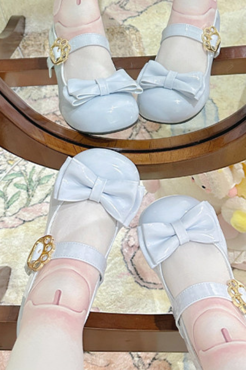 Glossy Ribbon Lolita Shoes