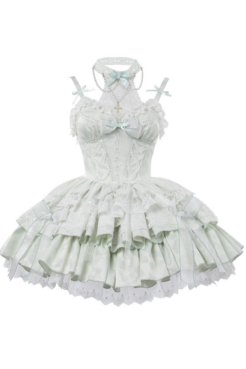 Polly Rue Ballet Flannel Lace Ribbon Lolita Dress