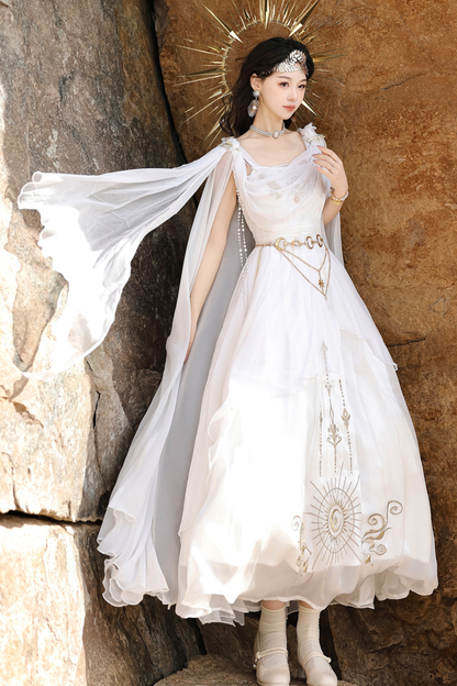Fairy Classical Lolita Camisole Dress + Hooded Cape