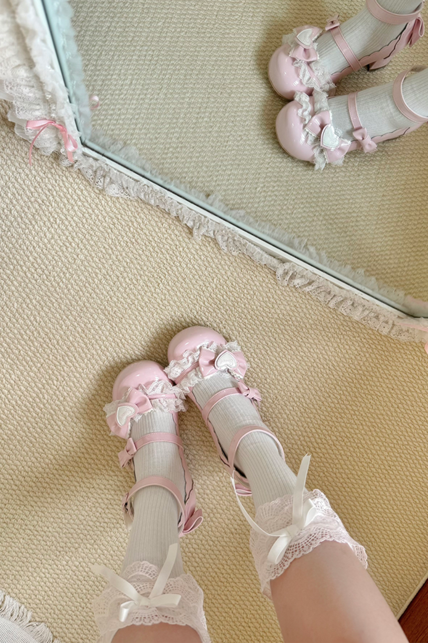 Lace Ribbon Lolita Shoes