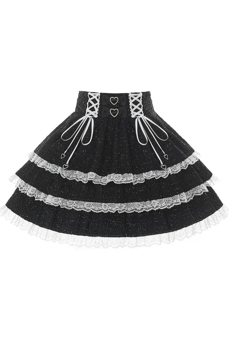 Dark Sweet Tweed Jacket + Shirt + Skirt + Clip