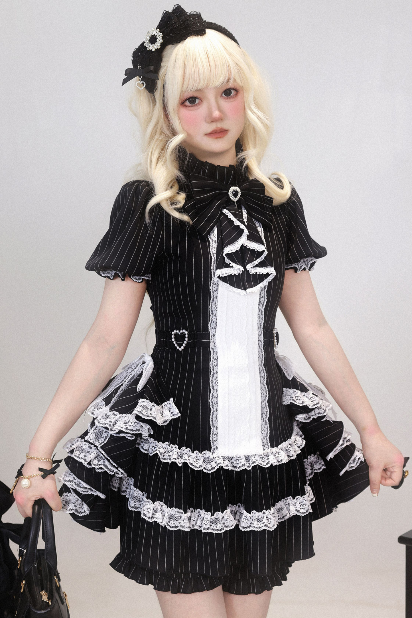 Puff Sleeve Gothic Style Top + Pants