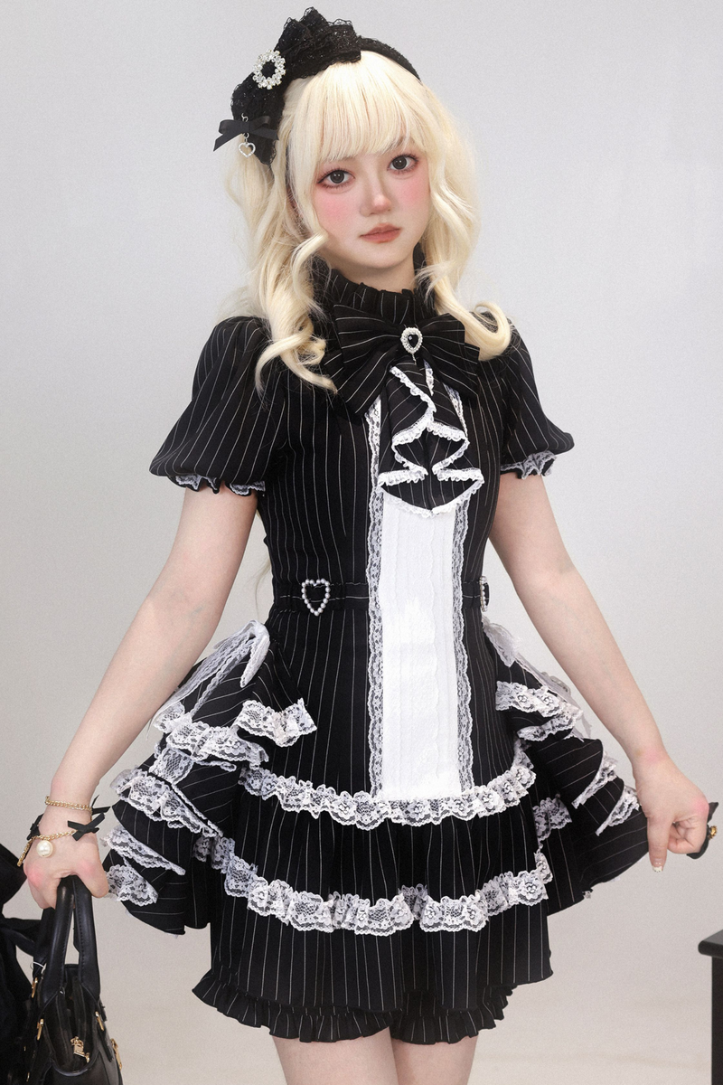 Puff Sleeve Gothic Style Top + Pants