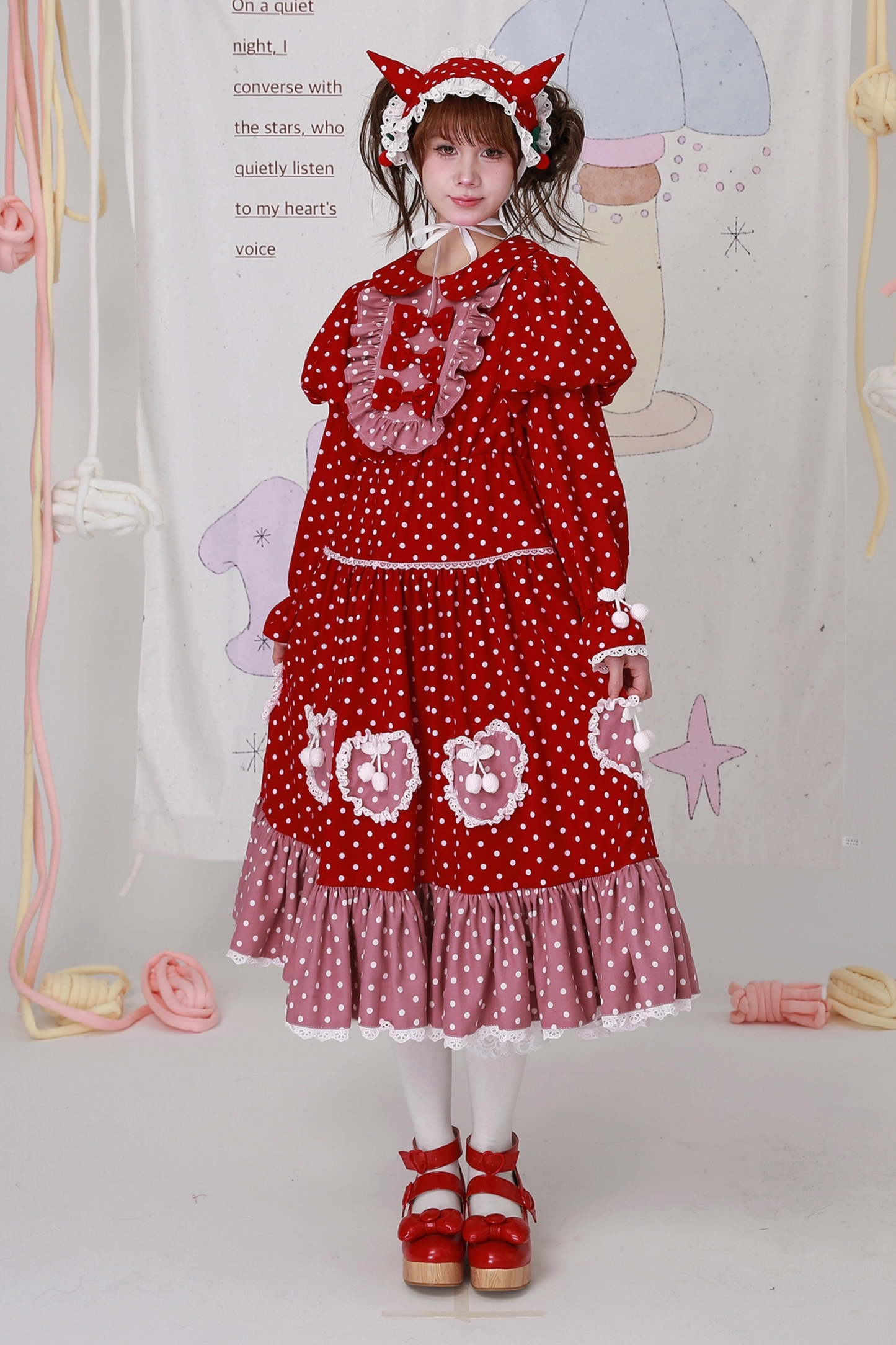 Retro Girly Dot Ribbon Dress