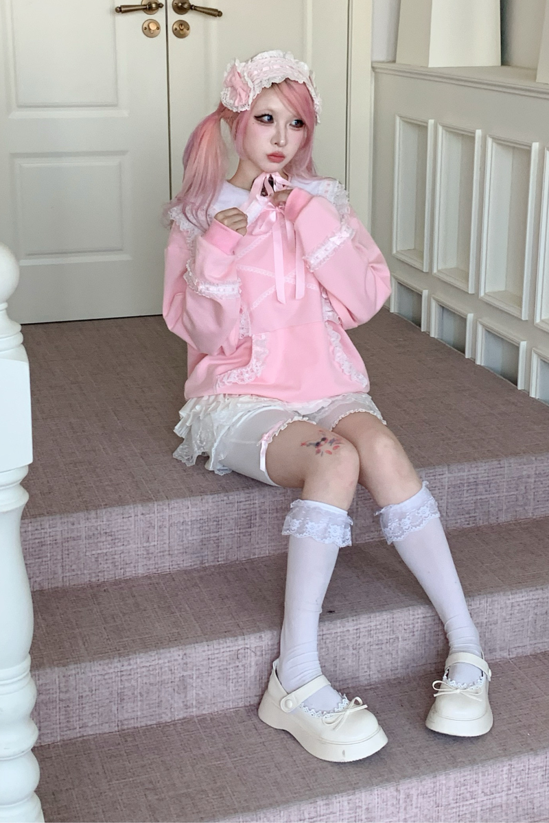 Lace Sweet Gothic Sweat Top + Pants