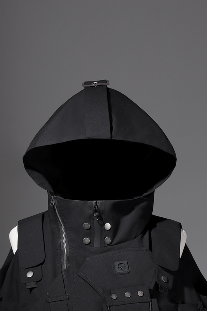 Dark Hooded Jacket + Shorts + Leg Covers