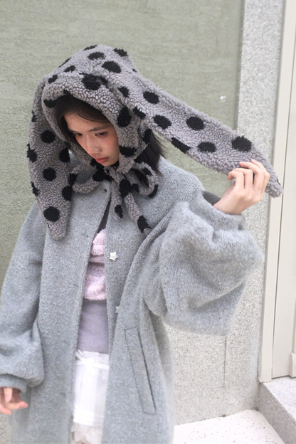 Polka Dot Lamb Wool Hat