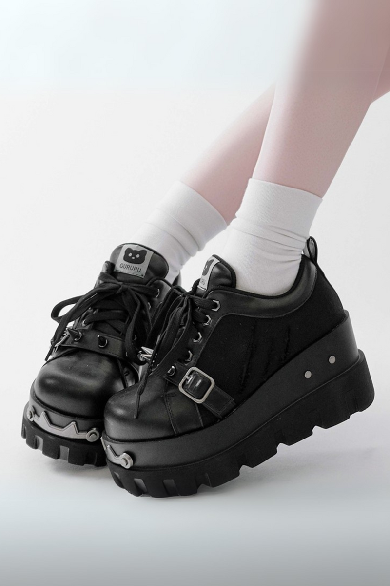 Y2k Subculture Rivet Platform Sneakers