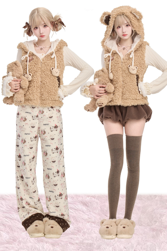 Bear Biscuit Vest + Knit + Pants