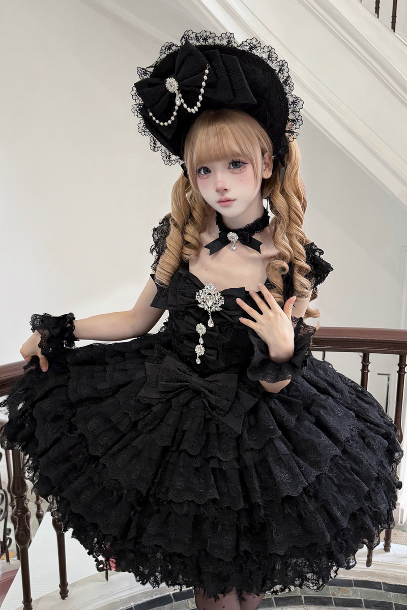 Sugar Lolita Dress + Necklace + Ribbon