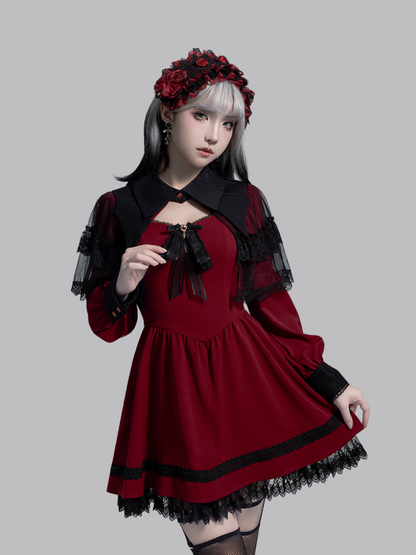Vampire Princess Sp Dress + Corset Tulle Lace Skirt