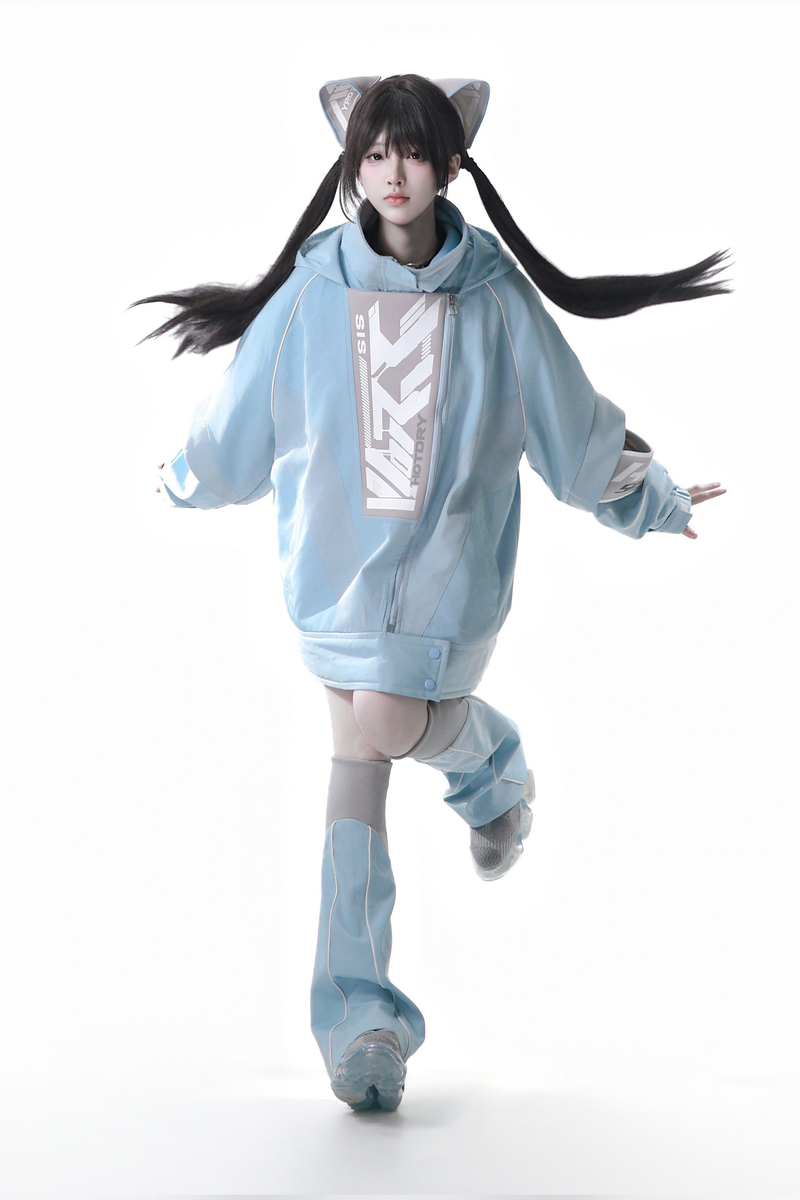 Cyber Loose Jacket + Pants + Leg Warmers + Cat Ear Headband