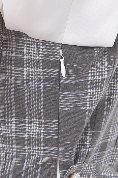Plaid Sweet Cape Design Dress