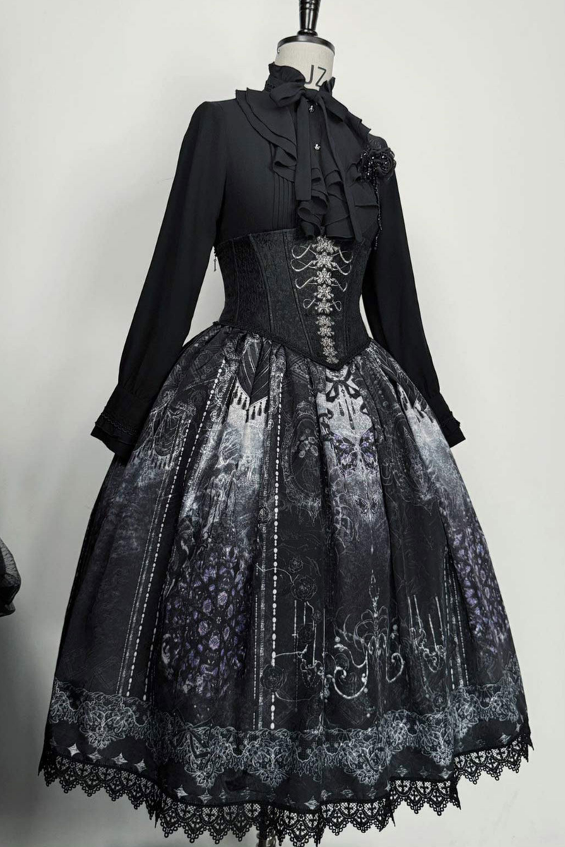 Gothic Lolita Jumper Skirt + Jacket + Skirt + Shirt + Corset + Accessories