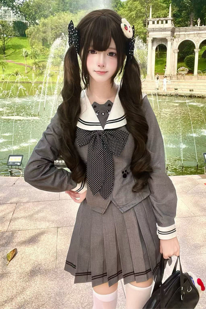 Island Cat Sailor Top + Skirt + Ribbon