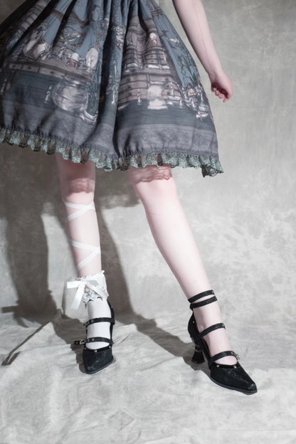 Retro Dark Subculture Gothic Heels