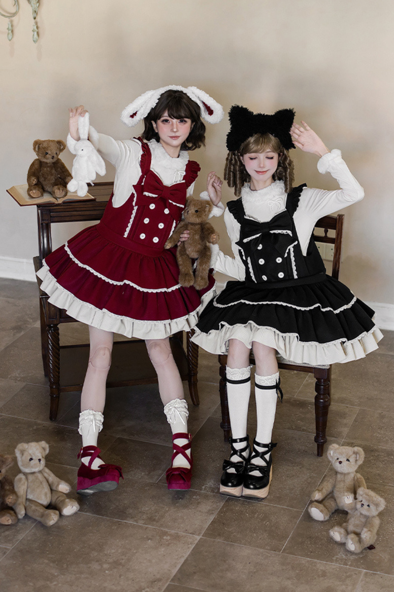 Doll Lolita Dress + Top + Animal Leg Loops + Animal Headband