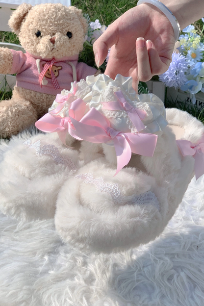 Bunny Fur Lolita Slippers