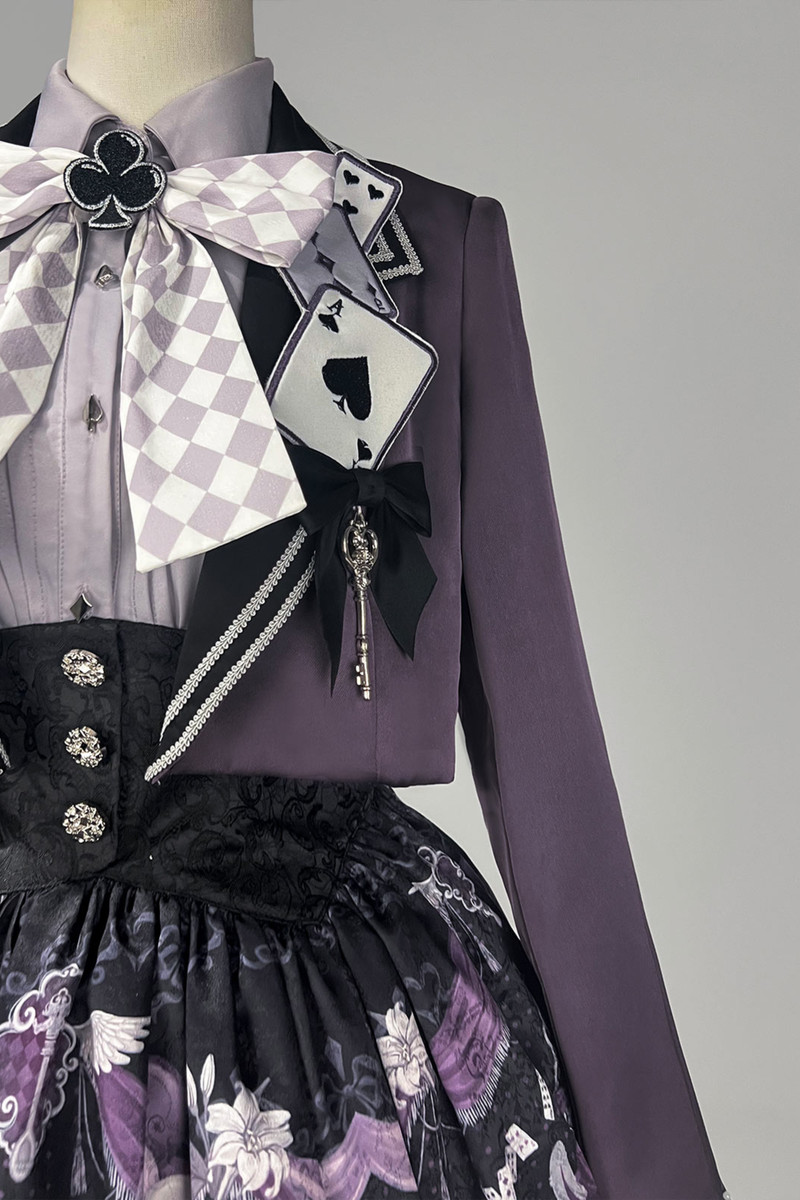 Night Alice Magic Theater Lolita Skirt + Shirt + Short Jacket