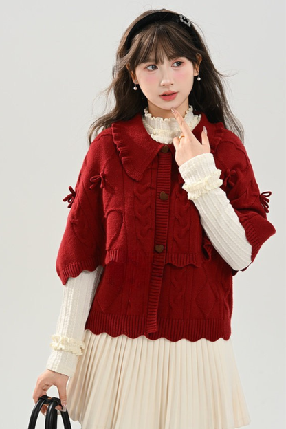 Girly Loose Lapel Sweater