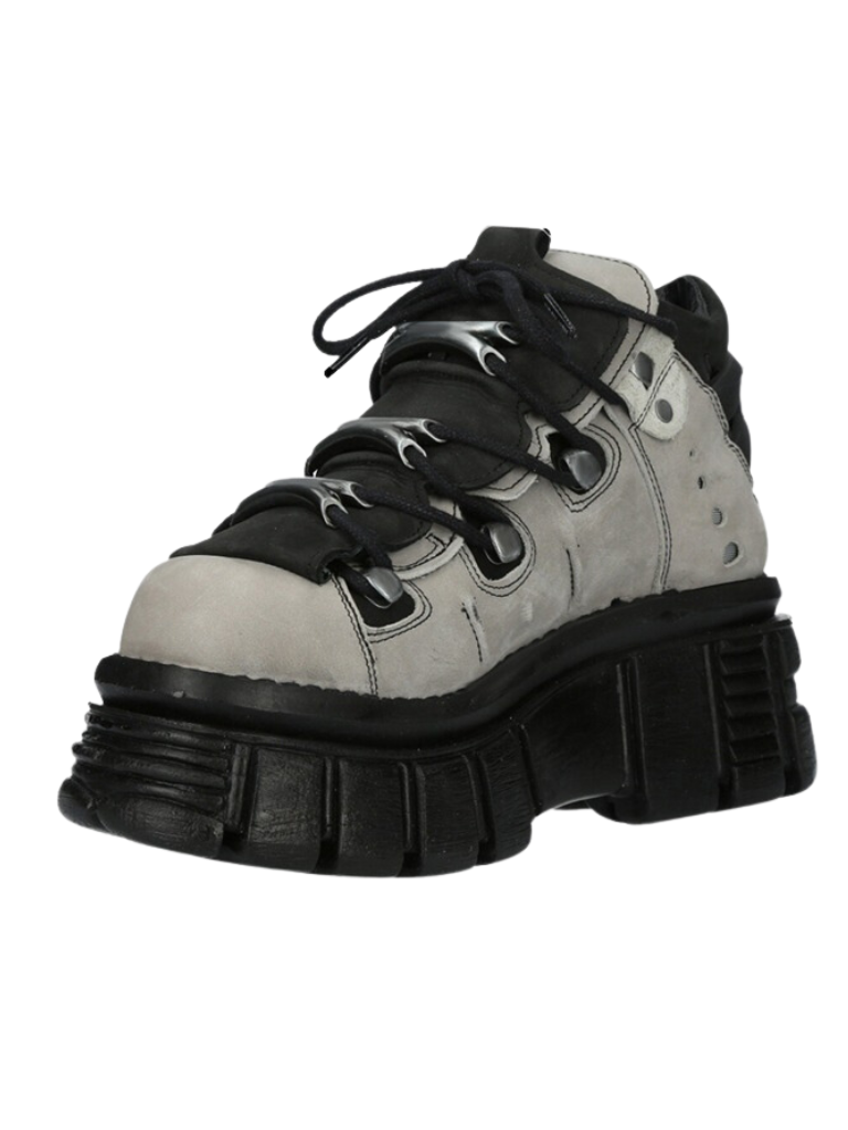 11-colors Punk Rock Retro Leather Metal Power Sole Sneaker