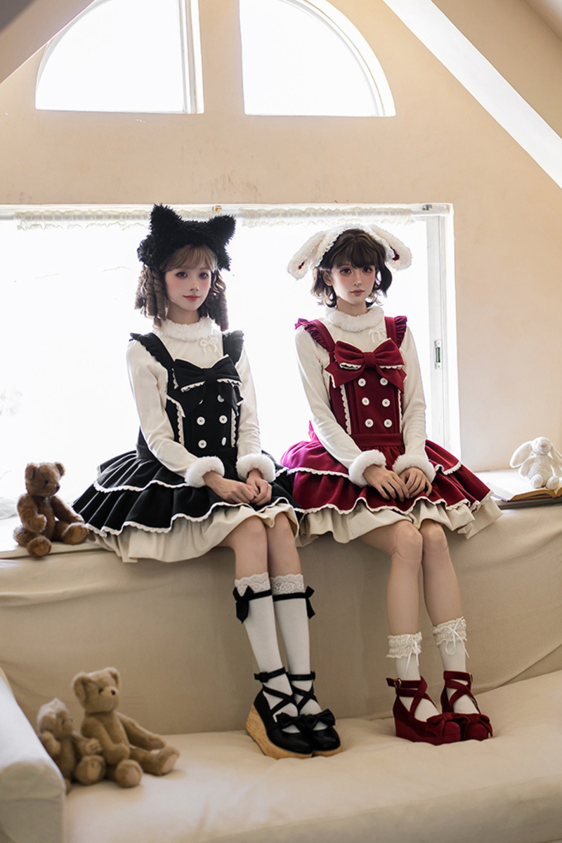Doll Lolita Dress + Top + Animal Leg Loops + Animal Headband