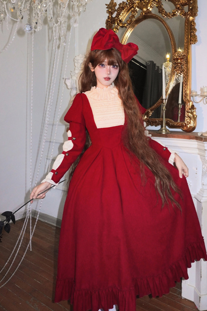 Lace Ruffle Lolita Dress + Bow
