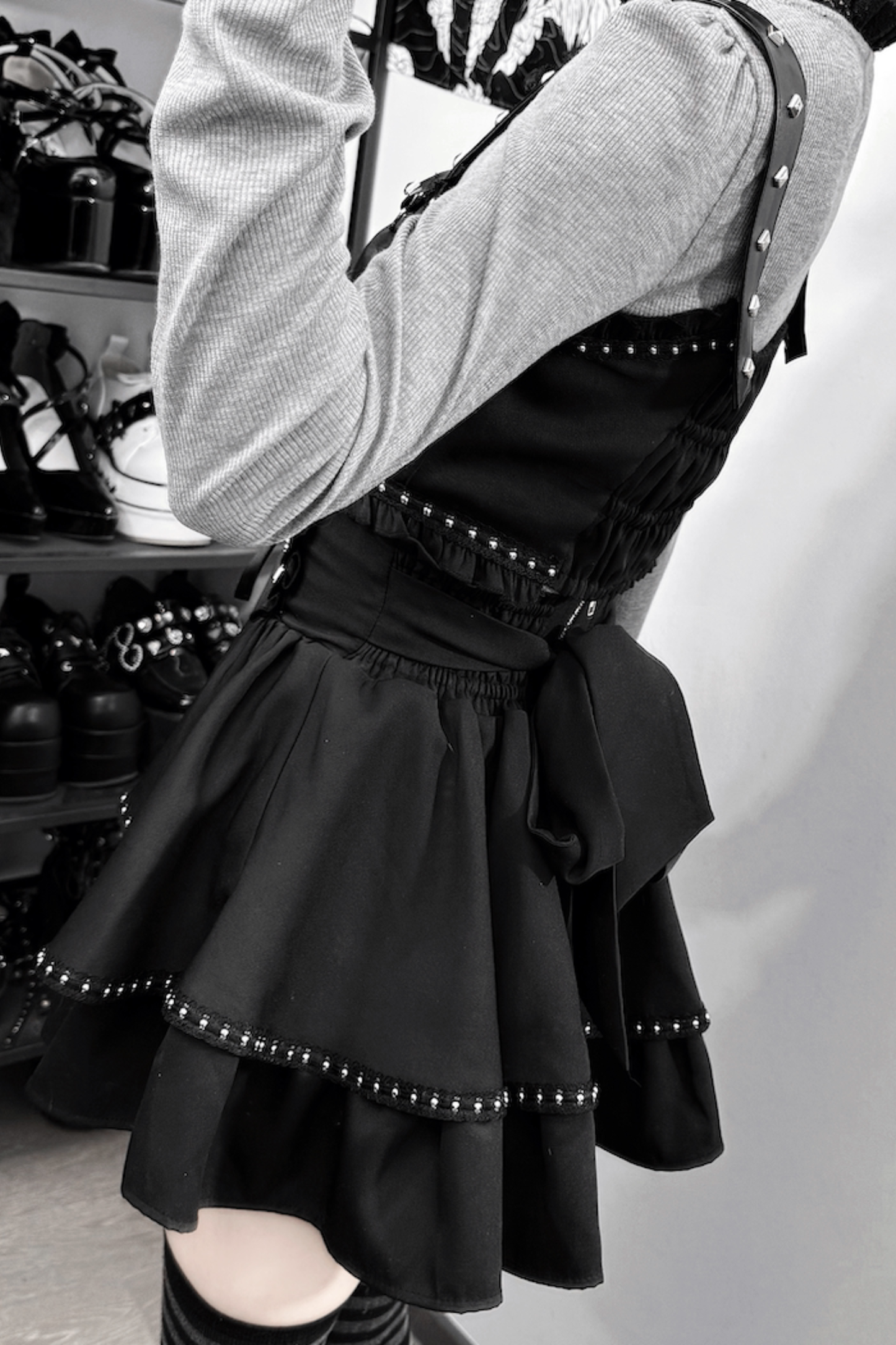 Dark Galaxy Lace Gothic Top + Skirt