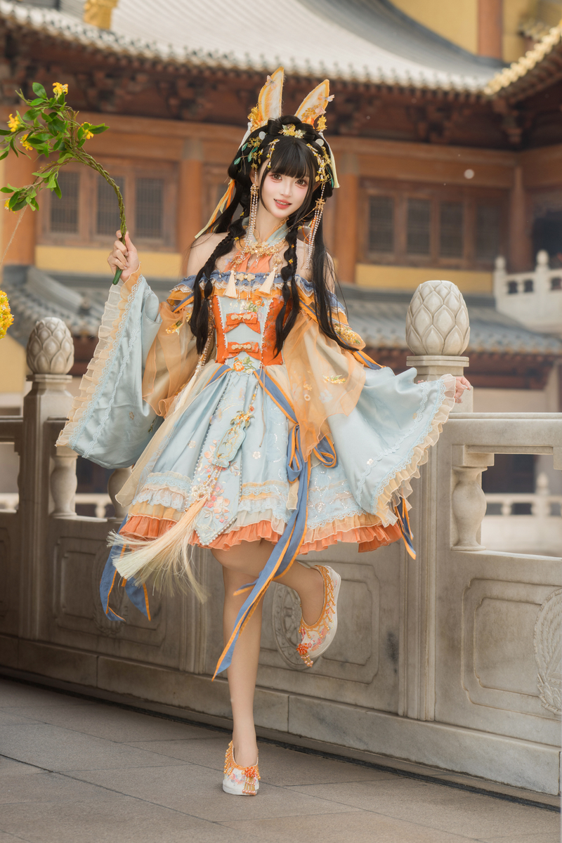 Jade Rabbit Lolita Dress + Headband