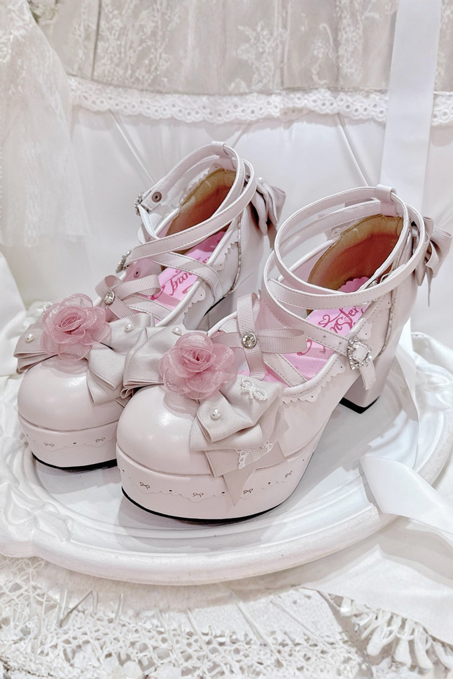 Flower Ribbon Dance Lolita Heels