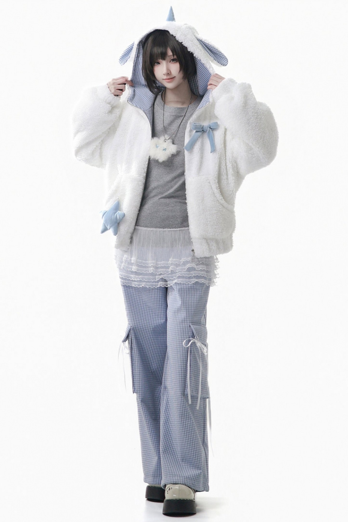 Unicorn Flocked Jacket + Top + Pants