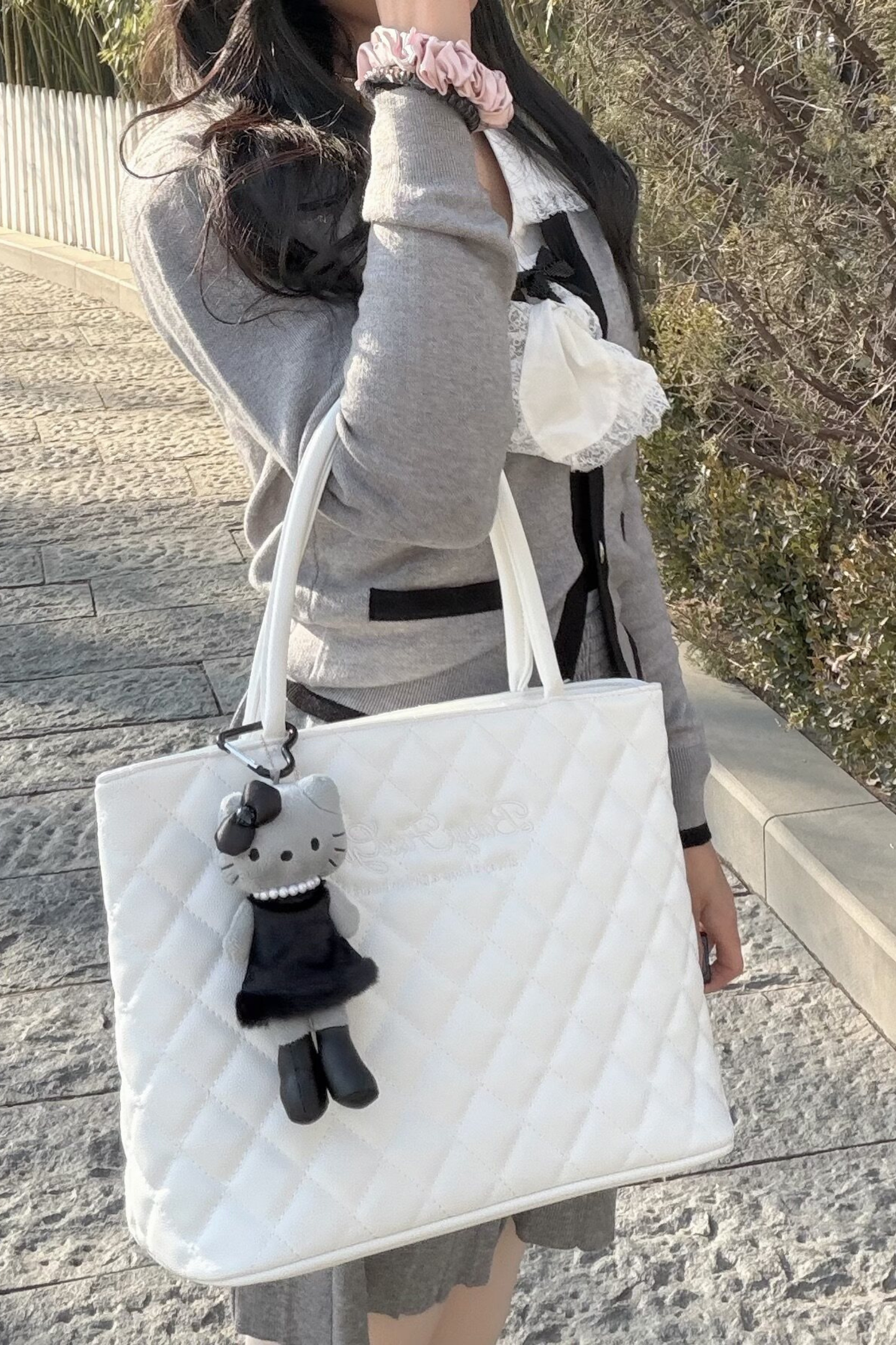 Sweet Quilted Tote Bag