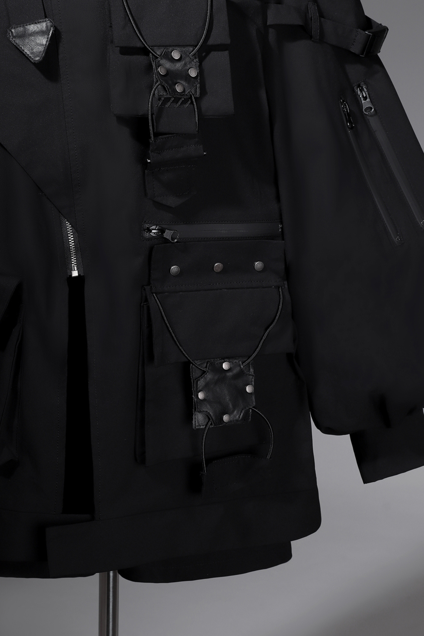 Dark Hooded Jacket + Shorts + Leg Covers