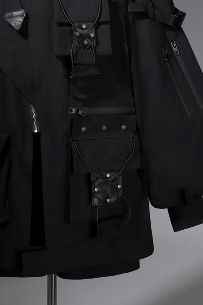 Dark Hooded Jacket + Shorts + Leg Covers